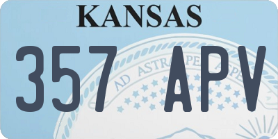 KS license plate 357APV