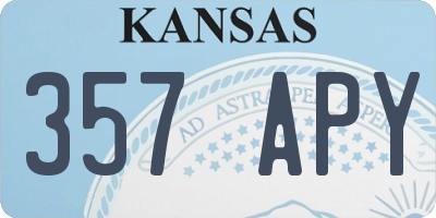 KS license plate 357APY
