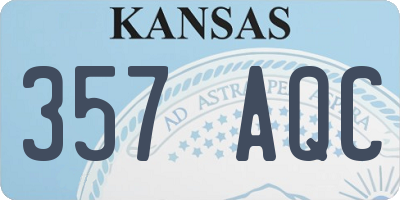 KS license plate 357AQC