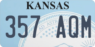 KS license plate 357AQM