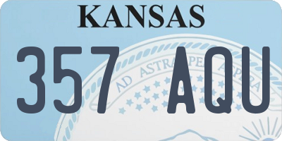 KS license plate 357AQU