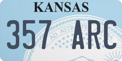 KS license plate 357ARC