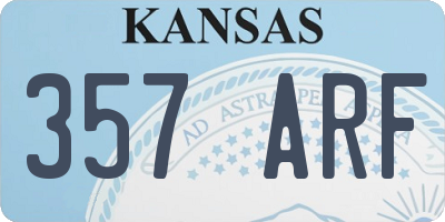 KS license plate 357ARF