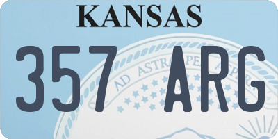 KS license plate 357ARG