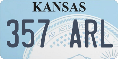 KS license plate 357ARL