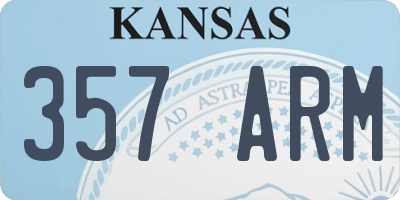 KS license plate 357ARM