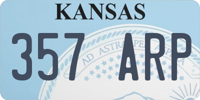 KS license plate 357ARP