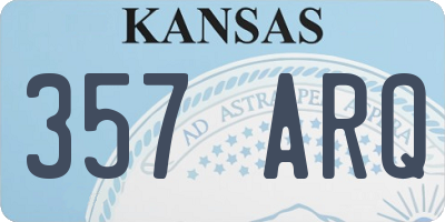 KS license plate 357ARQ