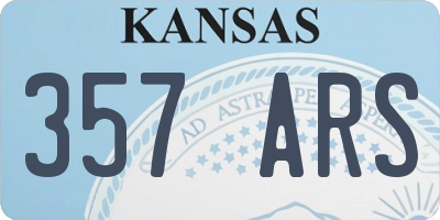 KS license plate 357ARS
