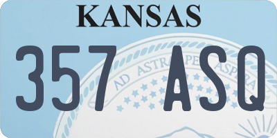 KS license plate 357ASQ