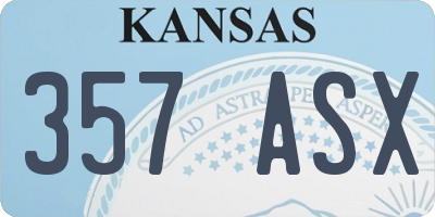 KS license plate 357ASX