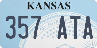 KS license plate 357ATA