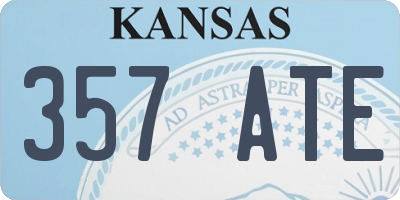 KS license plate 357ATE