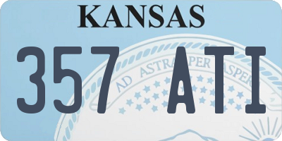 KS license plate 357ATI