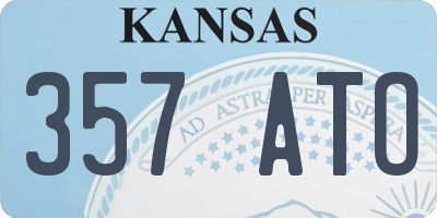 KS license plate 357ATO