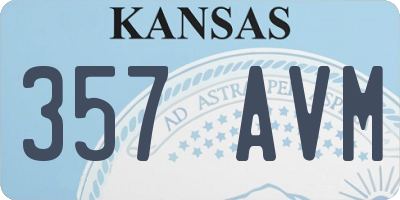 KS license plate 357AVM