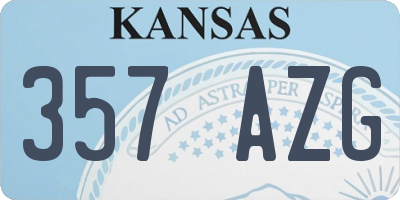 KS license plate 357AZG