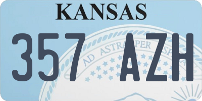 KS license plate 357AZH