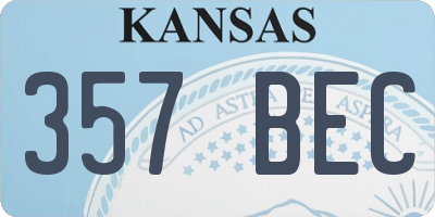 KS license plate 357BEC