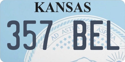 KS license plate 357BEL