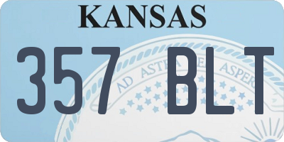 KS license plate 357BLT