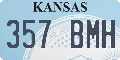 KS license plate 357BMH