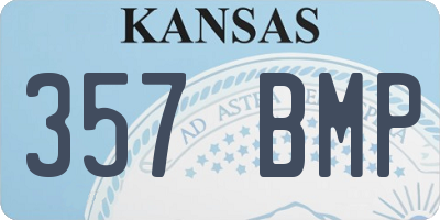 KS license plate 357BMP