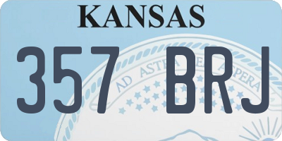 KS license plate 357BRJ