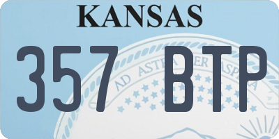KS license plate 357BTP