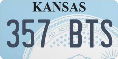 KS license plate 357BTS