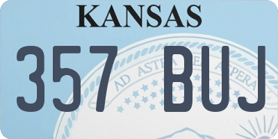 KS license plate 357BUJ