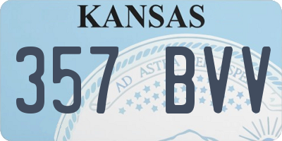 KS license plate 357BVV