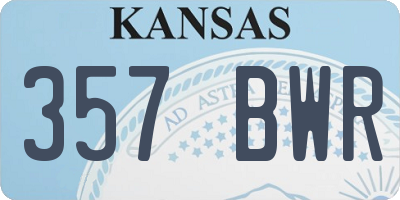 KS license plate 357BWR