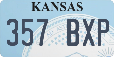 KS license plate 357BXP