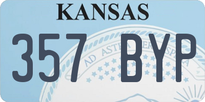KS license plate 357BYP