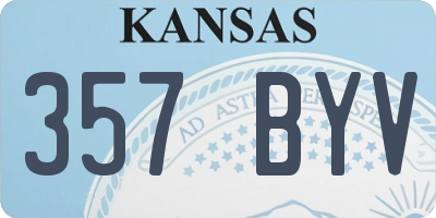 KS license plate 357BYV
