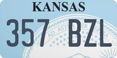 KS license plate 357BZL