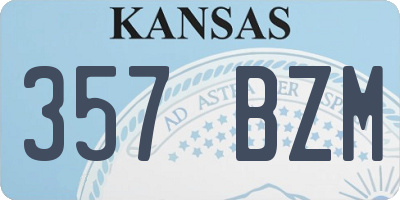 KS license plate 357BZM