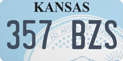 KS license plate 357BZS