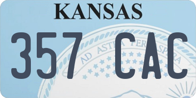 KS license plate 357CAC