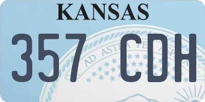 KS license plate 357CDH