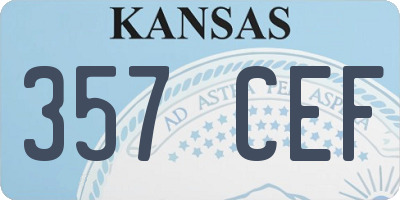 KS license plate 357CEF