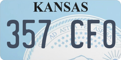 KS license plate 357CFO