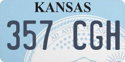 KS license plate 357CGH