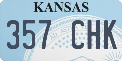 KS license plate 357CHK