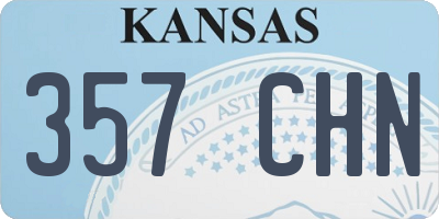 KS license plate 357CHN