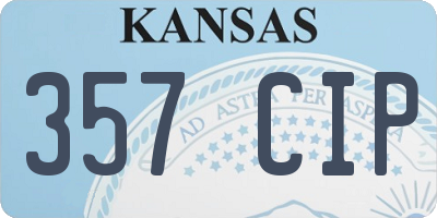 KS license plate 357CIP