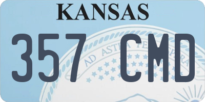 KS license plate 357CMD