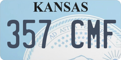KS license plate 357CMF