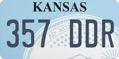 KS license plate 357DDR